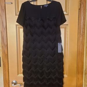 Women's Limitef black fringe dress NWT